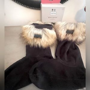 NWT Hunter Boot Socks for Hunter original Tall Faux Fur size Large